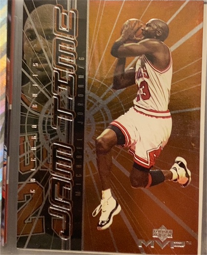 1999 Upper Deck MVP #JT1 Michael Jordan Jam Time — front