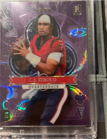 2023 Wild Card 5 Card Draw Stacked Deck Ace of Clubs C.J. Stroud — front