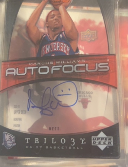 2006-07 Upper Deck Trilogy Auto Focus #AF-MW Marcus Williams — front