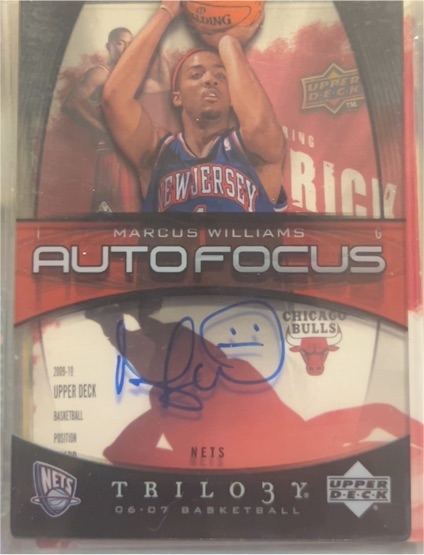 2006-07 Upper Deck Trilogy Auto Focus #Marcus Williams — front