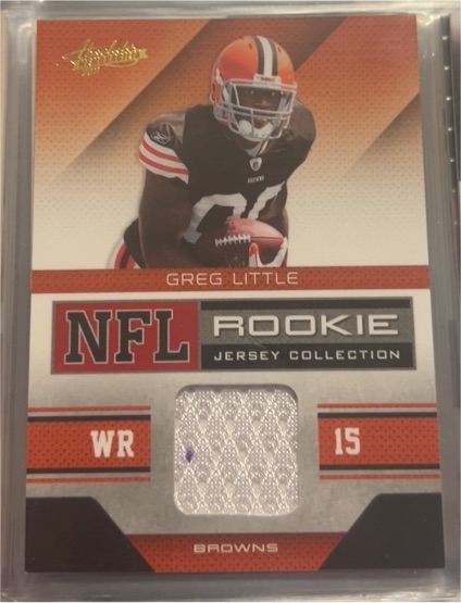 2011 Panini Absolute Memorabilia #14 Greg Little NFL Rookie Jersey Collection — front