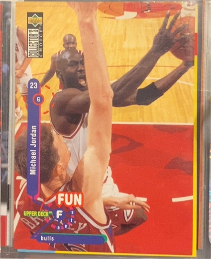 1995-96 Upper Deck Collector's Choice #169 Michael Jordan Fun Facts — front