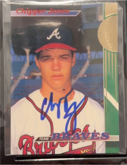 1993 Stadium Club #9 Chipper Jones — front