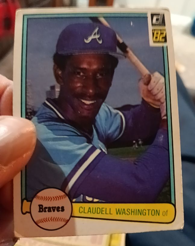 1982 Donruss #58 Claudell Washington Atlanta Braves — front
