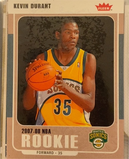 2007-08 Fleer #212 Kevin Durant Rookie — front