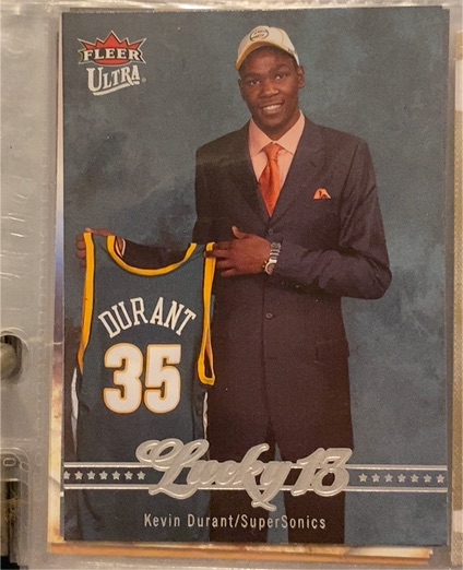 2007-08 Fleer Ultra #232 Kevin Durant Lucky 13 Rookie — front