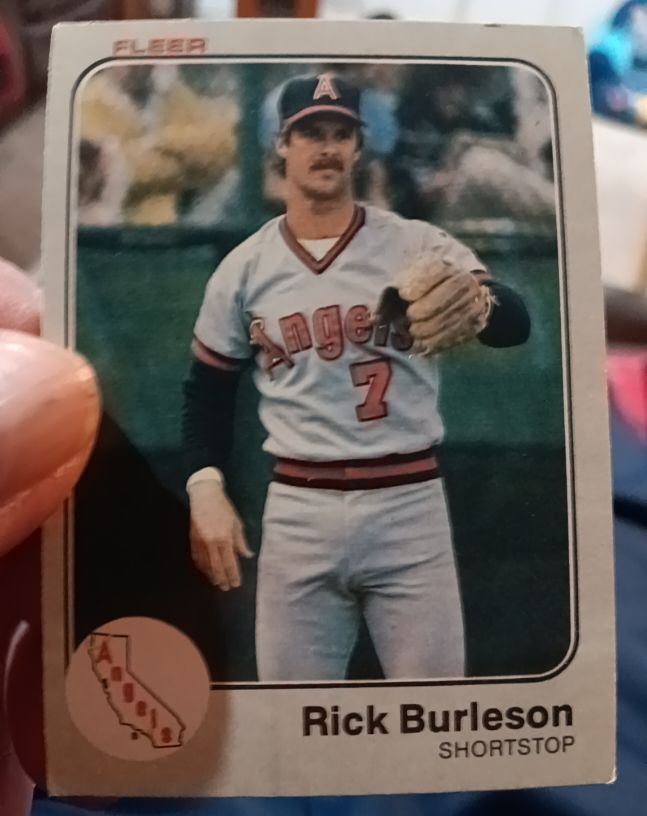1983 Fleer #80 Rick Burleson — front