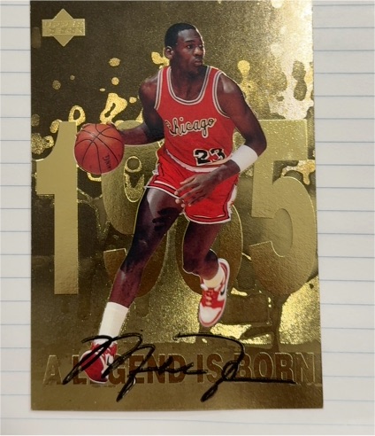 1995 Upper Deck Michael Jordan 23KT Gold A Legend Is Born — front