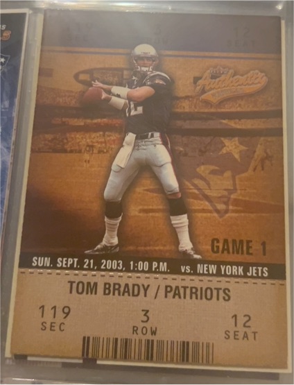 2003 Fleer Authentix #22 Tom Brady — front