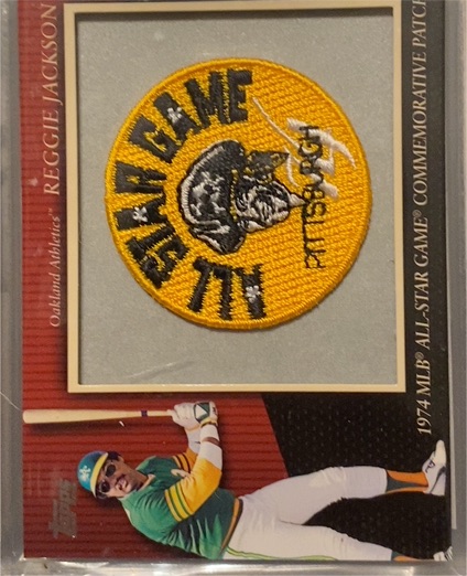 2010 Topps #MCP62 Reggie Jackson Manufactured Commemorative Patch — front