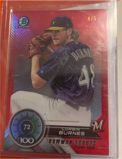 2018 Bowman Chrome #72 Corbin Burnes — front