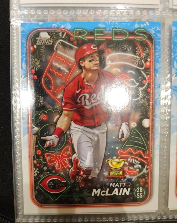 2024 Topps Holiday #H185 Matt McLain — front