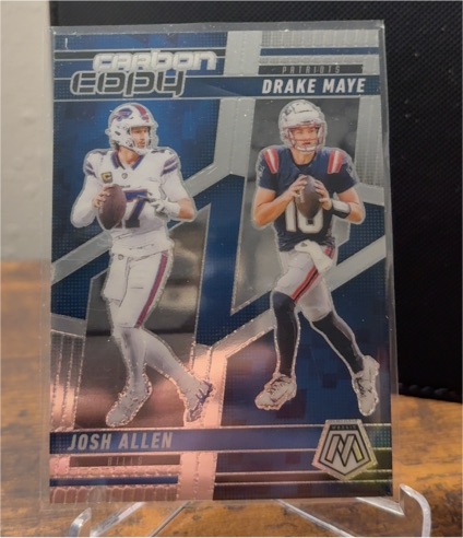 2025 Panini Mosaic #CCO-14 Drake Maye / Josh Allen Carbon Copy — front
