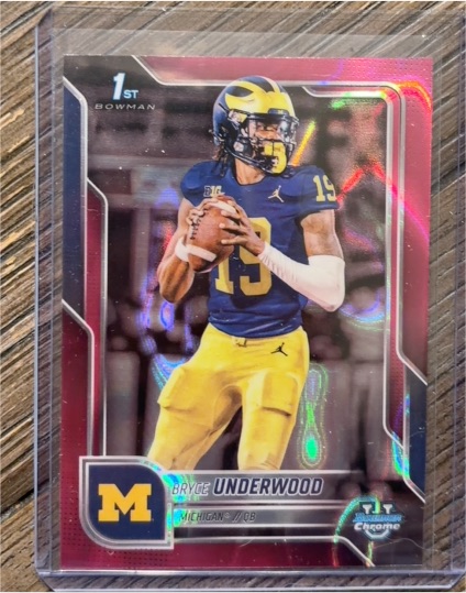 2025 Bowman University Chrome #196 Bryce Underwood — front