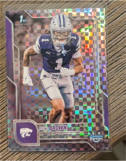 2025 Bowman University Chrome #71 Jayce Brown — front