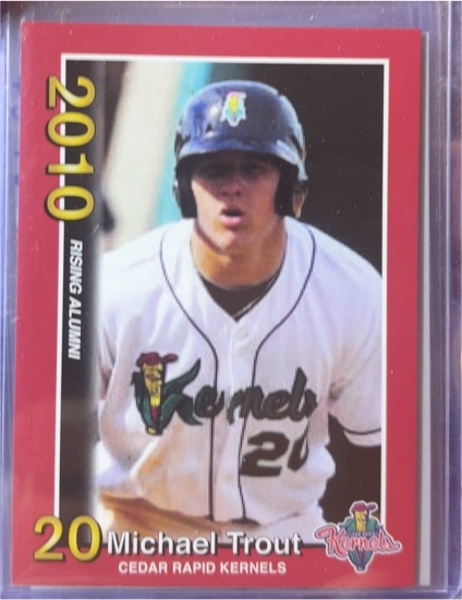 2010 Cedar Rapids Kernels Rising Alumni #2 Mike Trout — front