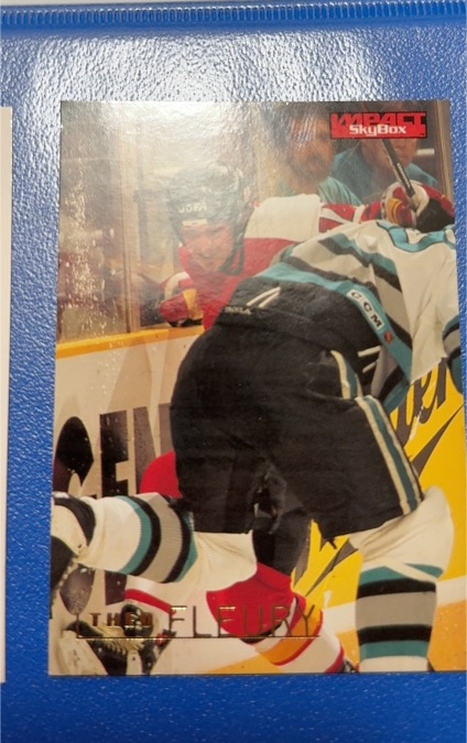 1995-96 SkyBox Impact #21 Theo Fleury — front