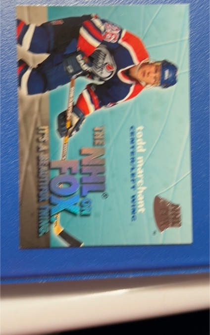 1995-96 SkyBox Impact NHL on FOX #9 Todd Marchant — front