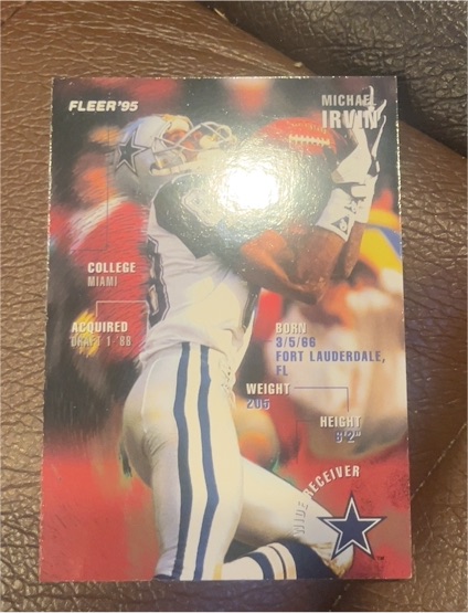 1995 Fleer #92 Michael Irvin — front