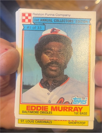 1984 Topps Ralston Purina #1 Eddie Murray — front