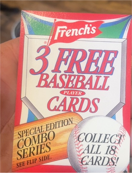 1992 French's Special Edition Combo Series Baseball Cards — front