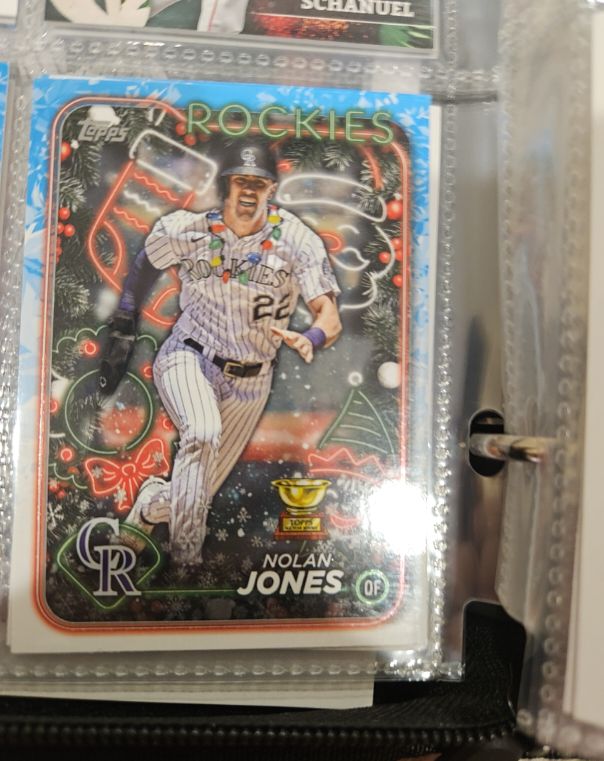 2024 Topps Holiday #H115 Nolan Jones — front