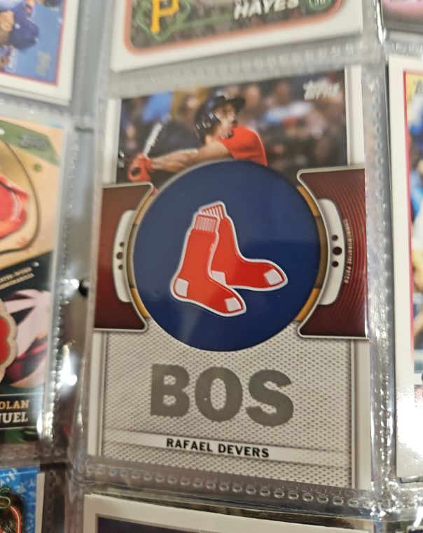 2023 Topps Series 1 #TLP-RD Rafael Devers Commemorative Team Logo Patch Relic — front