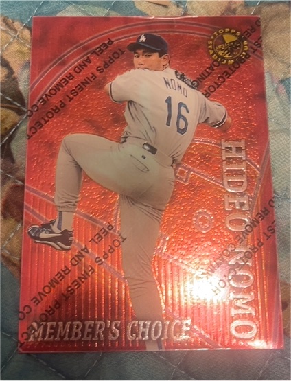 1996 Topps Stadium Club Member’s Choice #46 Hideo Nomo — front
