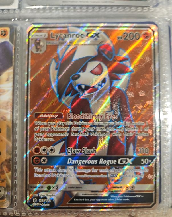 2017 Pokémon Guardians Rising #138 Lycanroc GX — front