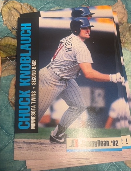 1992 Jimmy Dean #12 Chuck Knoblauch Minnesota Twins — front