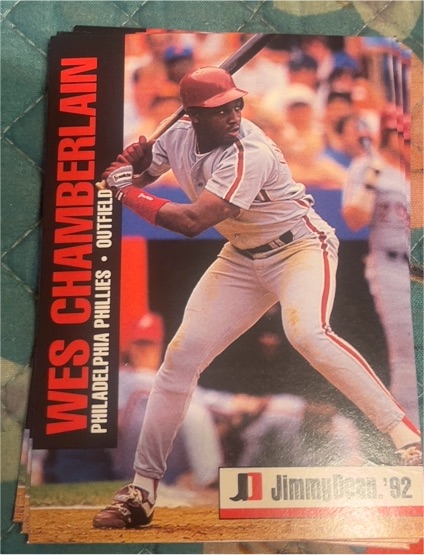 1992 Jimmy Dean #17 Wes Chamberlain — front