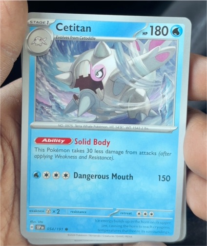 2024 Pokémon SV08: Surging Sparks #054 Cetitan — front