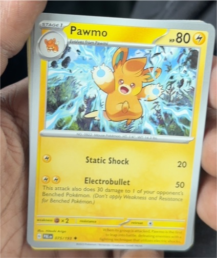 2023 Pokémon TCG Paldea Evolved #075 Pawmo — front