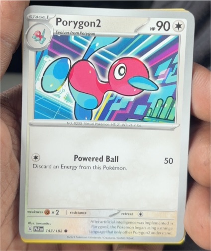 2023 Pokémon SV04: Paradox Rift #143 Porygon2 — front