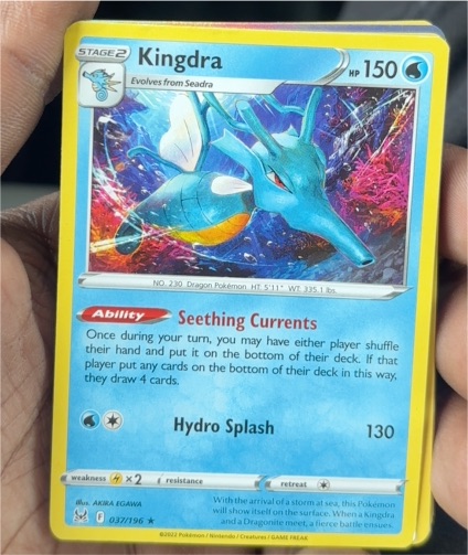 2022 Pokémon Sword & Shield Lost Origin #037 Kingdra — front