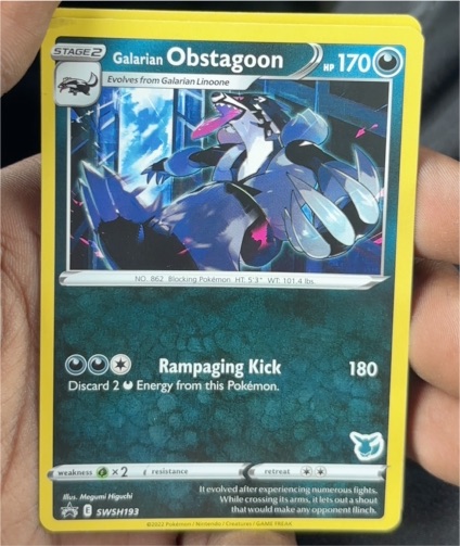 2022 Pokémon SWSH193 Galarian Obstagoon — front
