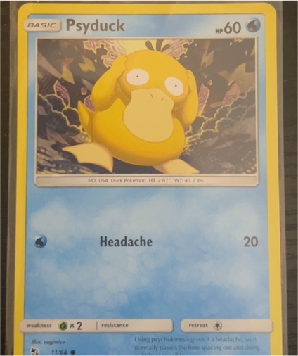 2019 Pokémon Hidden Fates #11 Psyduck — front