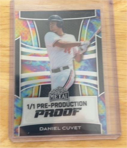 2025 Leaf Metal #Daniel Cuvet Pre-Production Proof — front