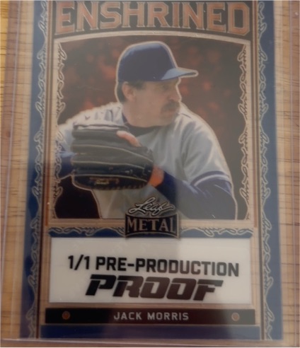 2024 Leaf Metal 1/1 Pre-Production Proof Jack Morris — front