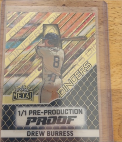 2024 Leaf Metal 1/1 Pre-Production Proof Drew Burress — front