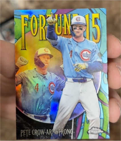 2025 Topps Chrome Update Fortune 15 #F15-10 Pete Crow-Armstrong — front