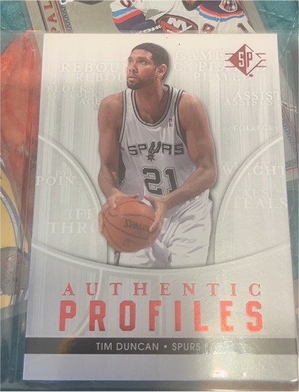 2008-09 SP Authentic Profiles #AP-29 Tim Duncan — front