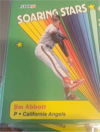 1990 Fleer Soaring Stars #10 Jim Abbott — front