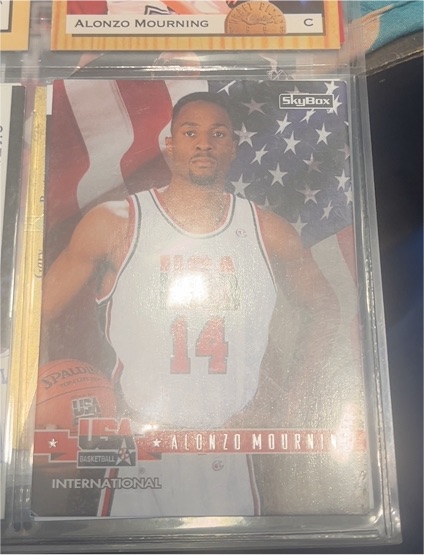1994 SkyBox USA Basketball #1 Alonzo Mourning — front
