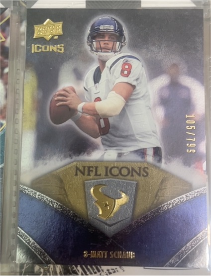 2008 Upper Deck Icons NFL Icons #NFL36 Matt Schaub — front