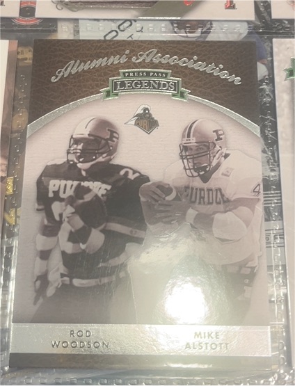 1998 Press Pass Legends Alumni Association Rod Woodson Mike Alstott — front