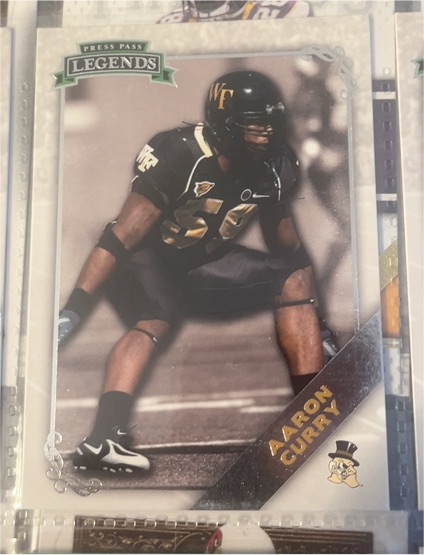 2009 Press Pass Legends #57 Aaron Curry — front