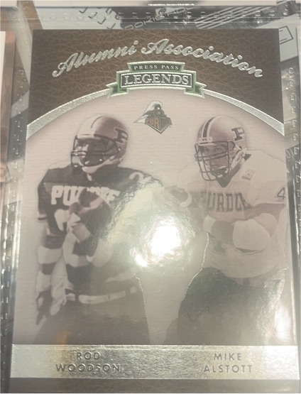1999 Press Pass Legends Alumni Association Rod Woodson & Mike Alstott — front