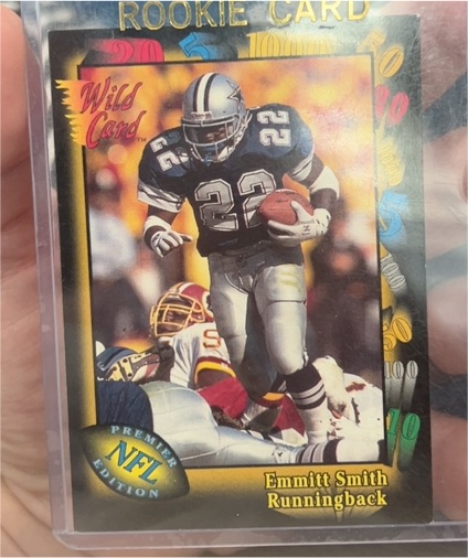 1991 Wild Card #46 Emmitt Smith — front