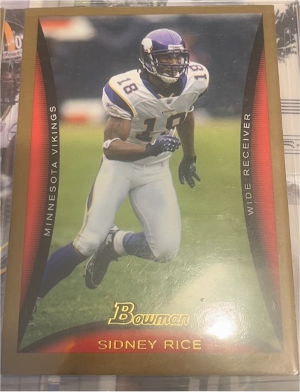 2008 Bowman #85 Sidney Rice — front